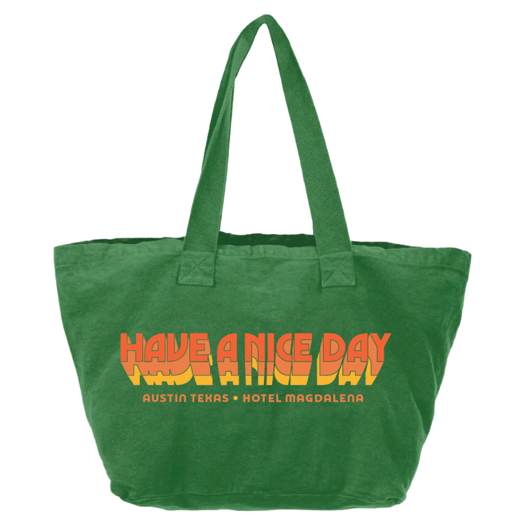 Have a nice day tote sale