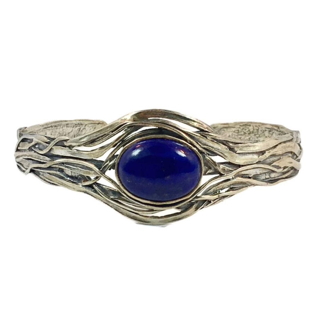 Vintage Silver Lapis Bracelet