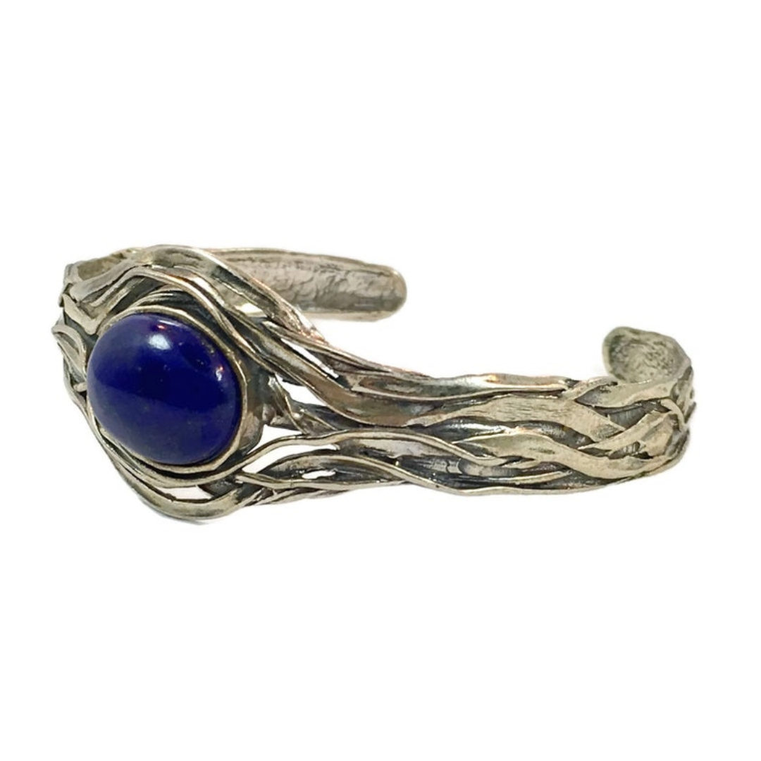 Vintage Silver Lapis Bracelet