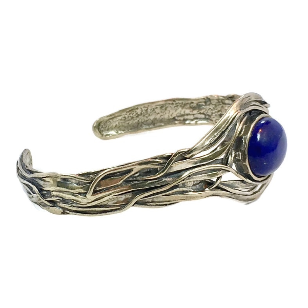 Vintage Silver Lapis Bracelet