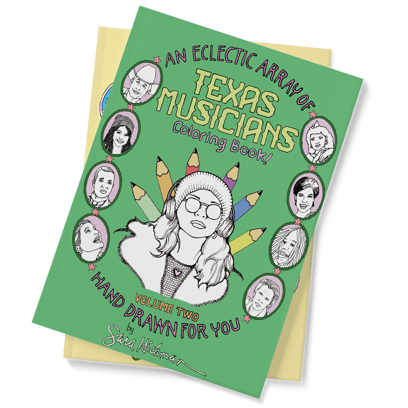 "Texas Musicians" Coloring Book Volume 2
