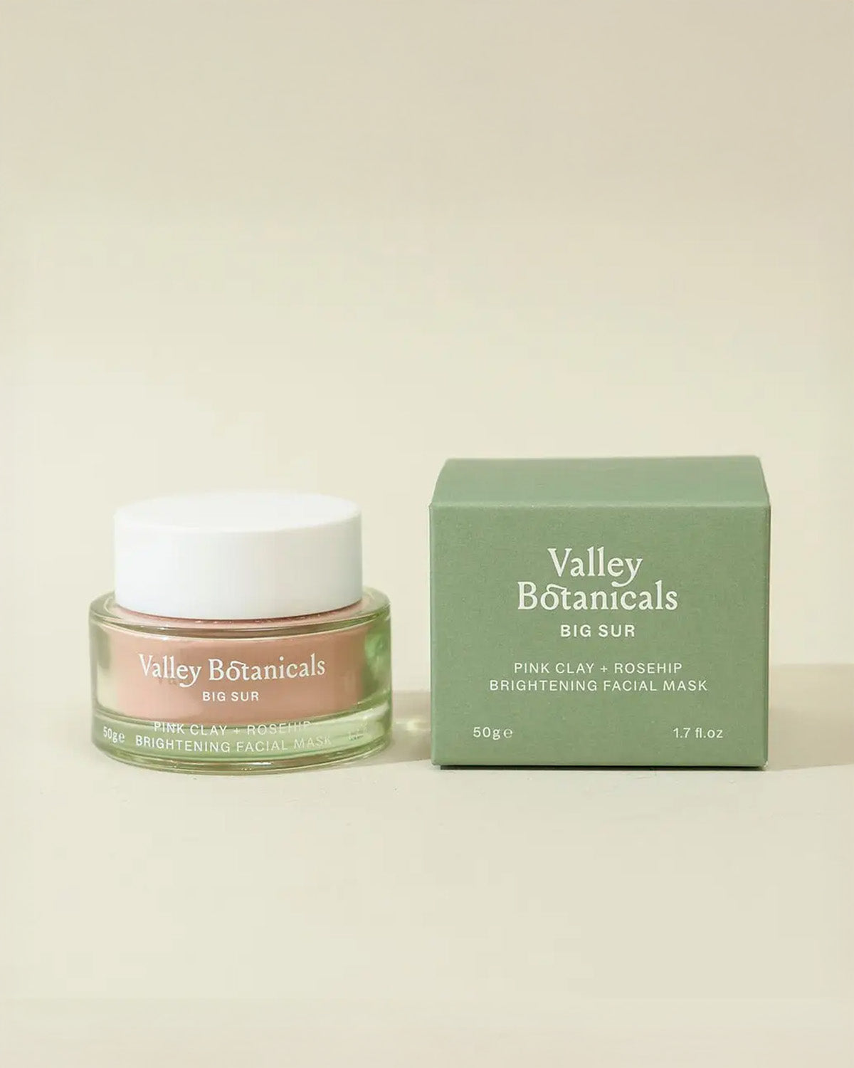 Valley Botanicals Pink Clay + Rosehip Brightening Facial Mask