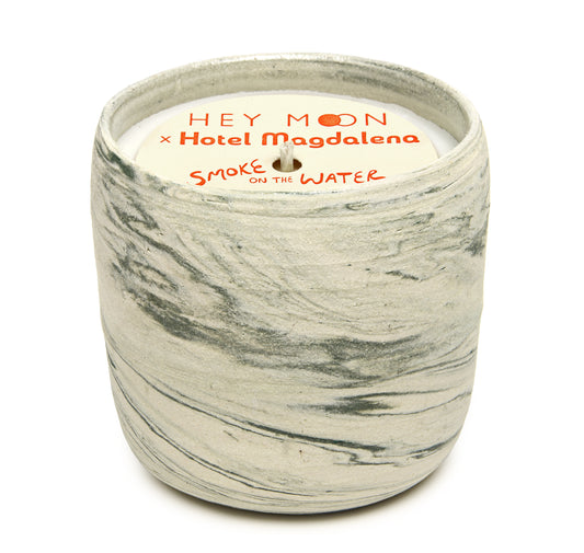 Hotel Magdalena "Smoke on the Water" Candle x Hey Moon Ceramics